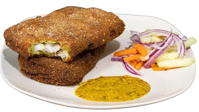 Kolkata Style Fish Fry (Bhetki, 2 pcs)